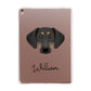 Greek Harehound Personalised Apple iPad Rose Gold Case