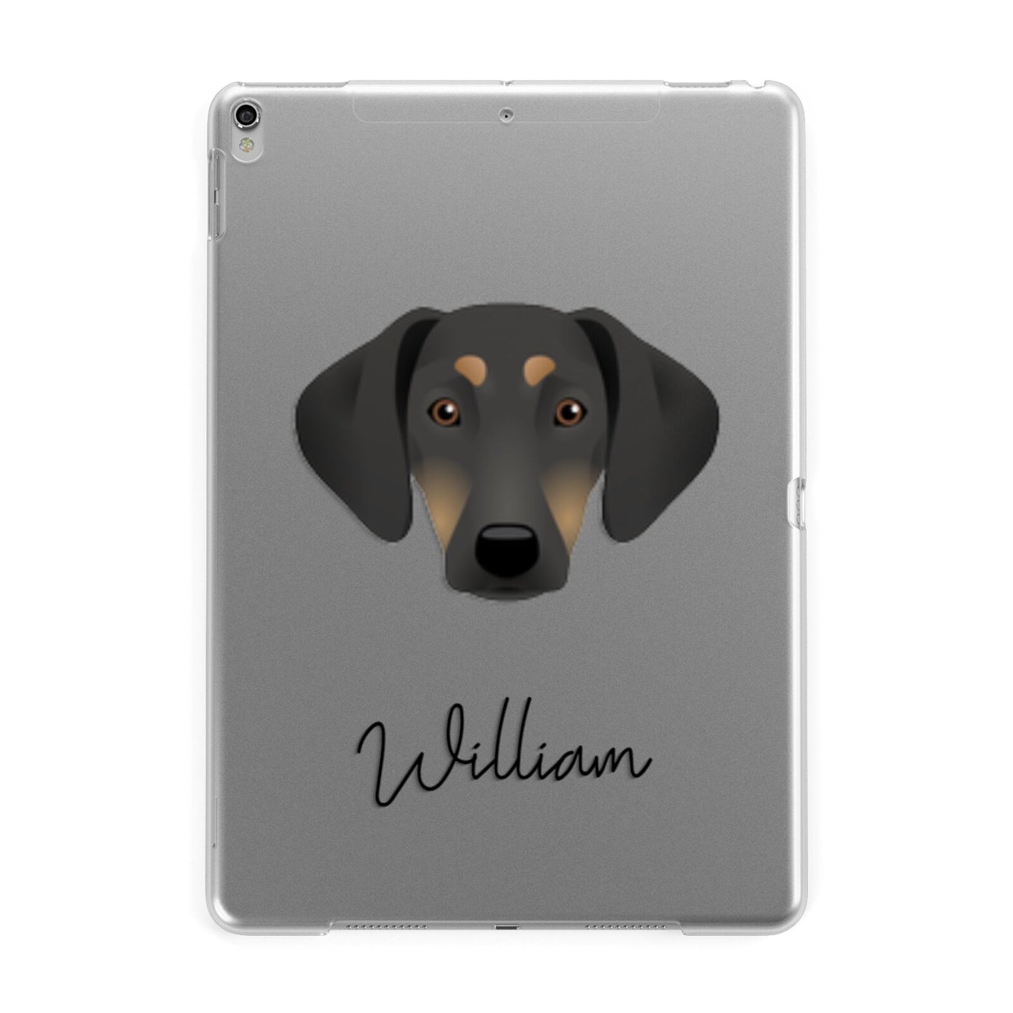 Greek Harehound Personalised Apple iPad Silver Case
