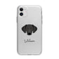 Greek Harehound Personalised Apple iPhone 11 in White with Bumper Case