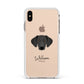 Greek Harehound Personalised Apple iPhone Xs Max Impact Case White Edge on Gold Phone