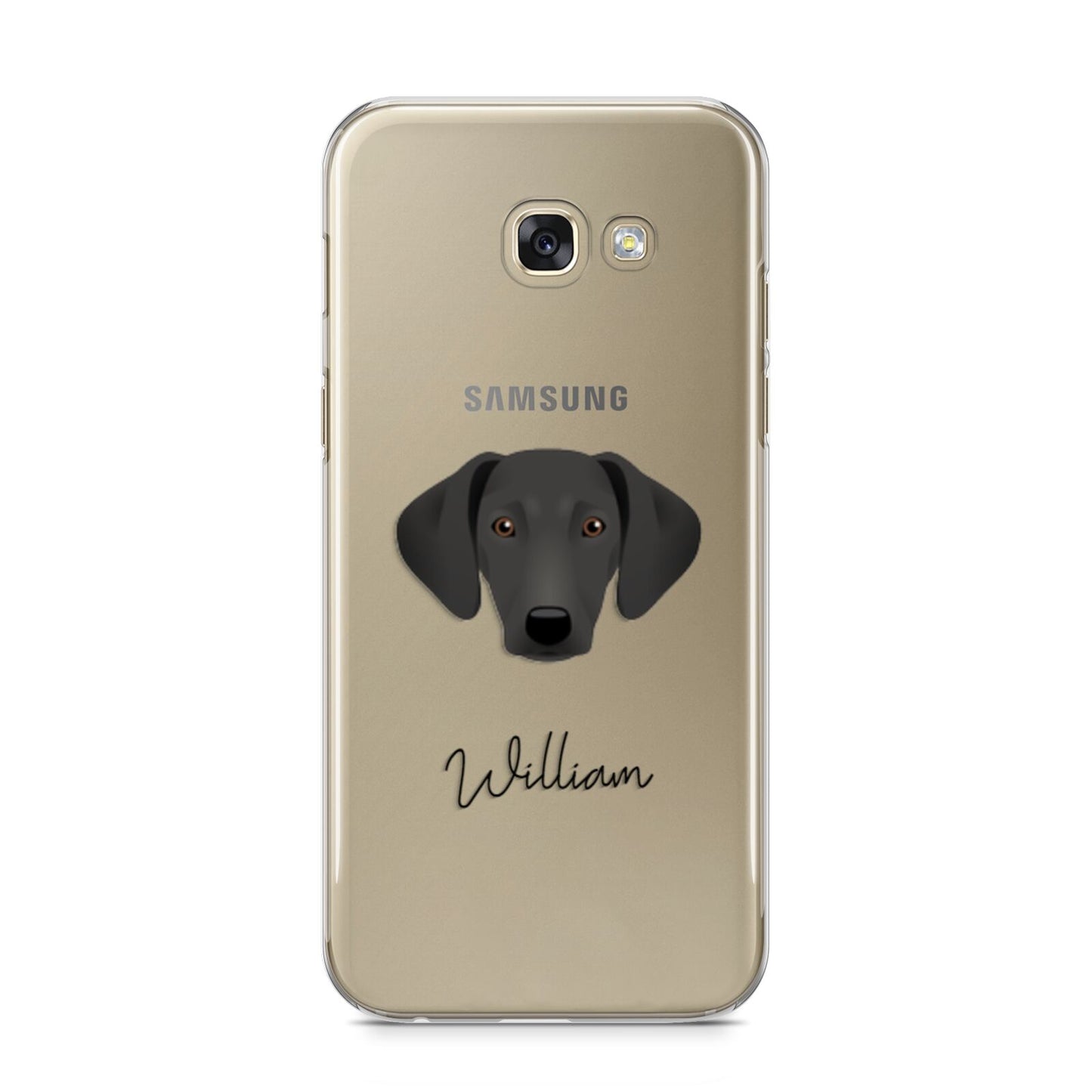 Greek Harehound Personalised Samsung Galaxy A5 2017 Case on gold phone