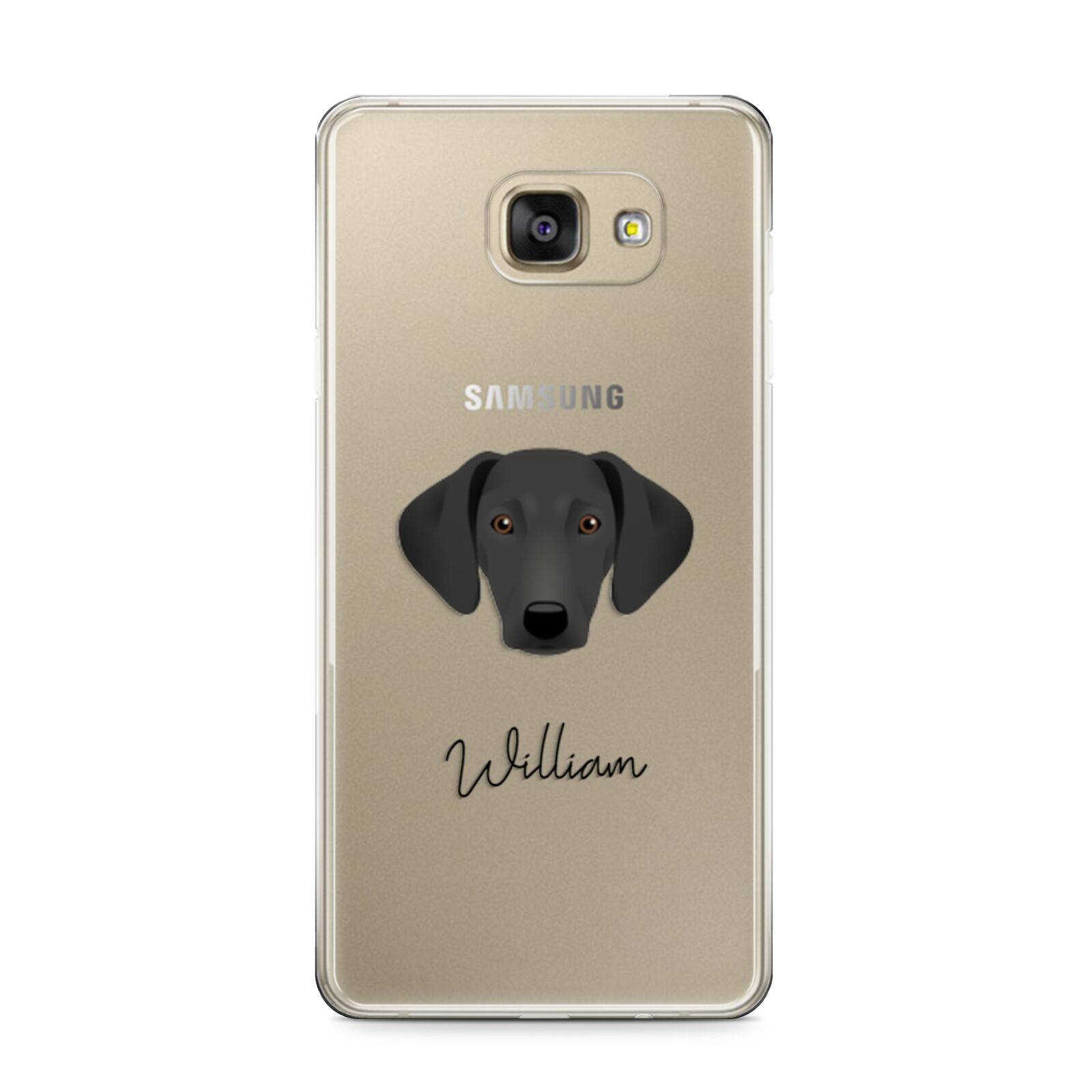Greek Harehound Personalised Samsung Galaxy A9 2016 Case on gold phone