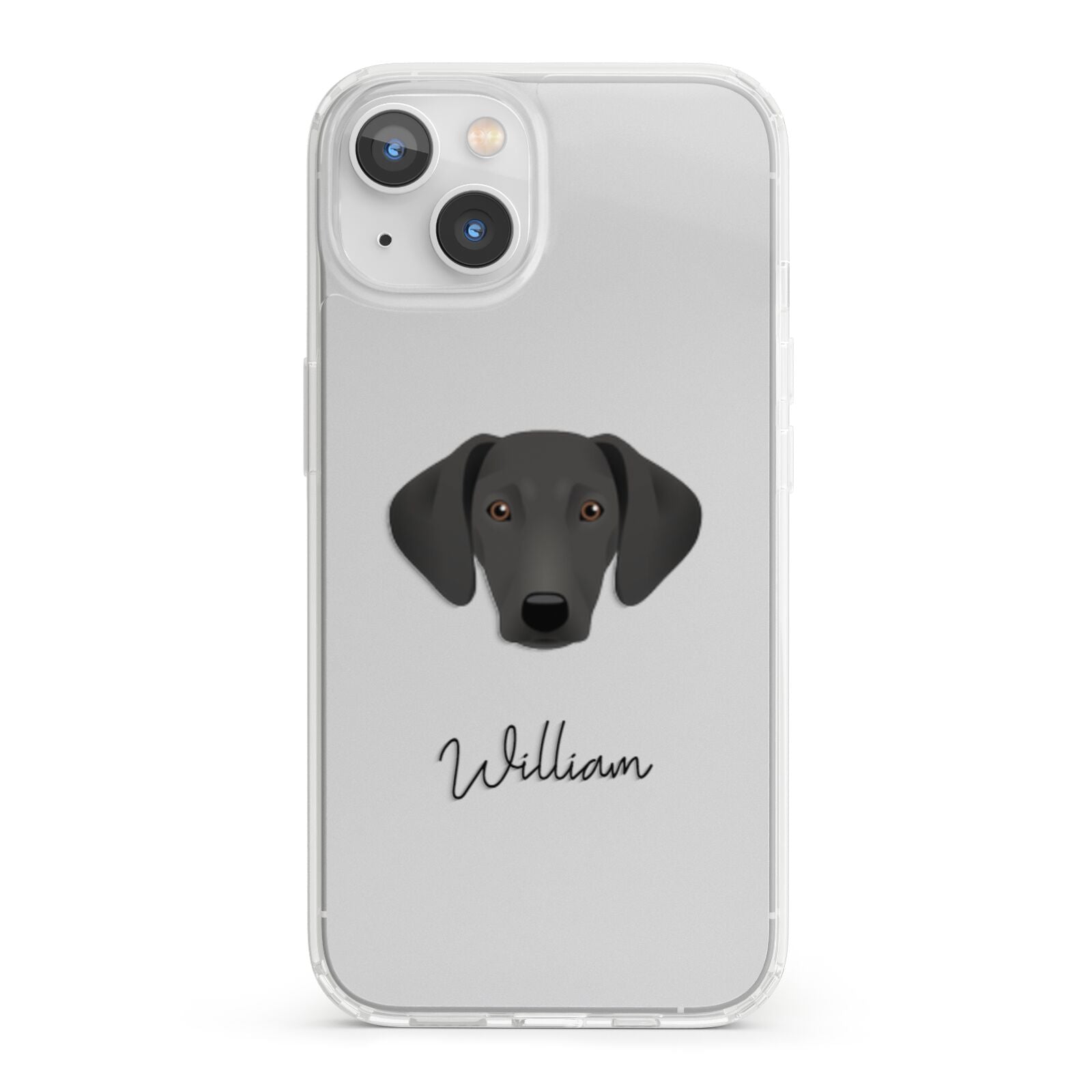 Greek Harehound Personalised iPhone 13 Clear Bumper Case