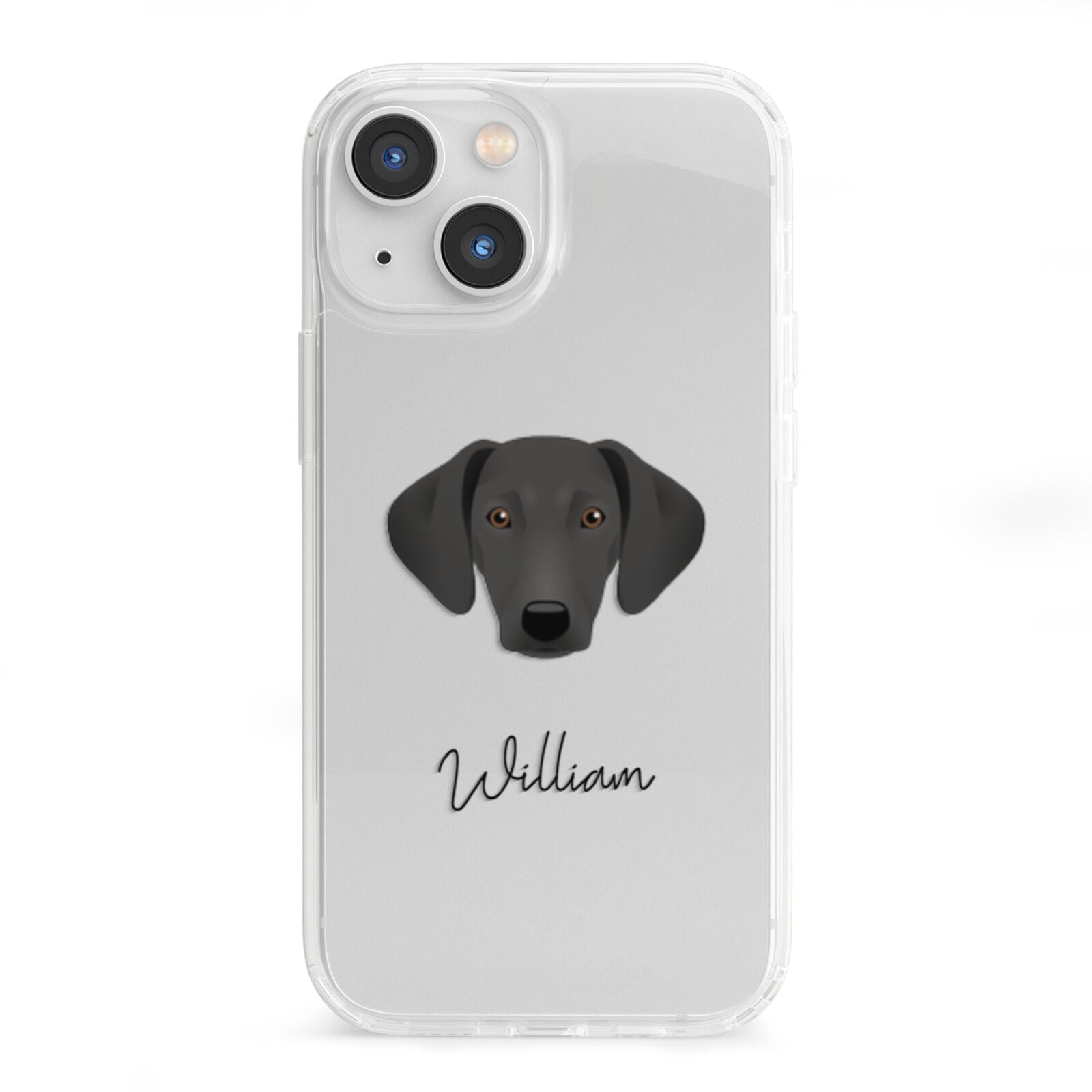 Greek Harehound Personalised iPhone 13 Mini Clear Bumper Case