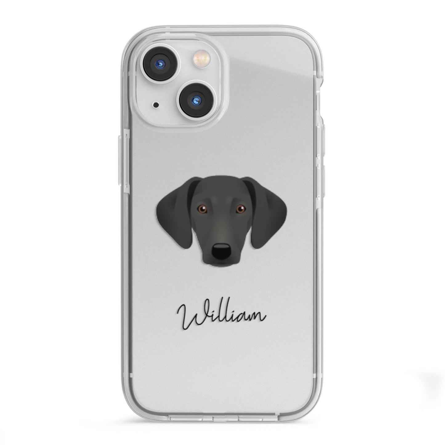 Greek Harehound Personalised iPhone 13 Mini TPU Impact Case with White Edges
