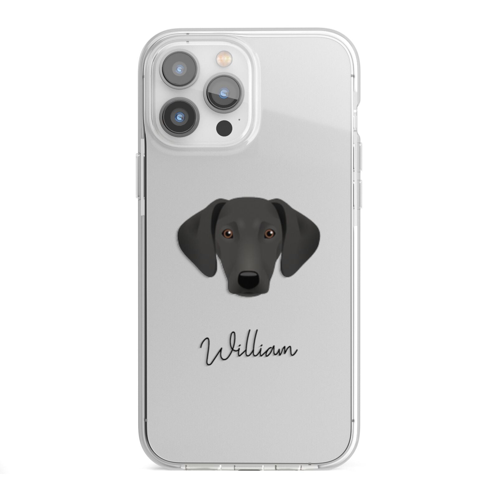 Greek Harehound Personalised iPhone 13 Pro Max TPU Impact Case with White Edges