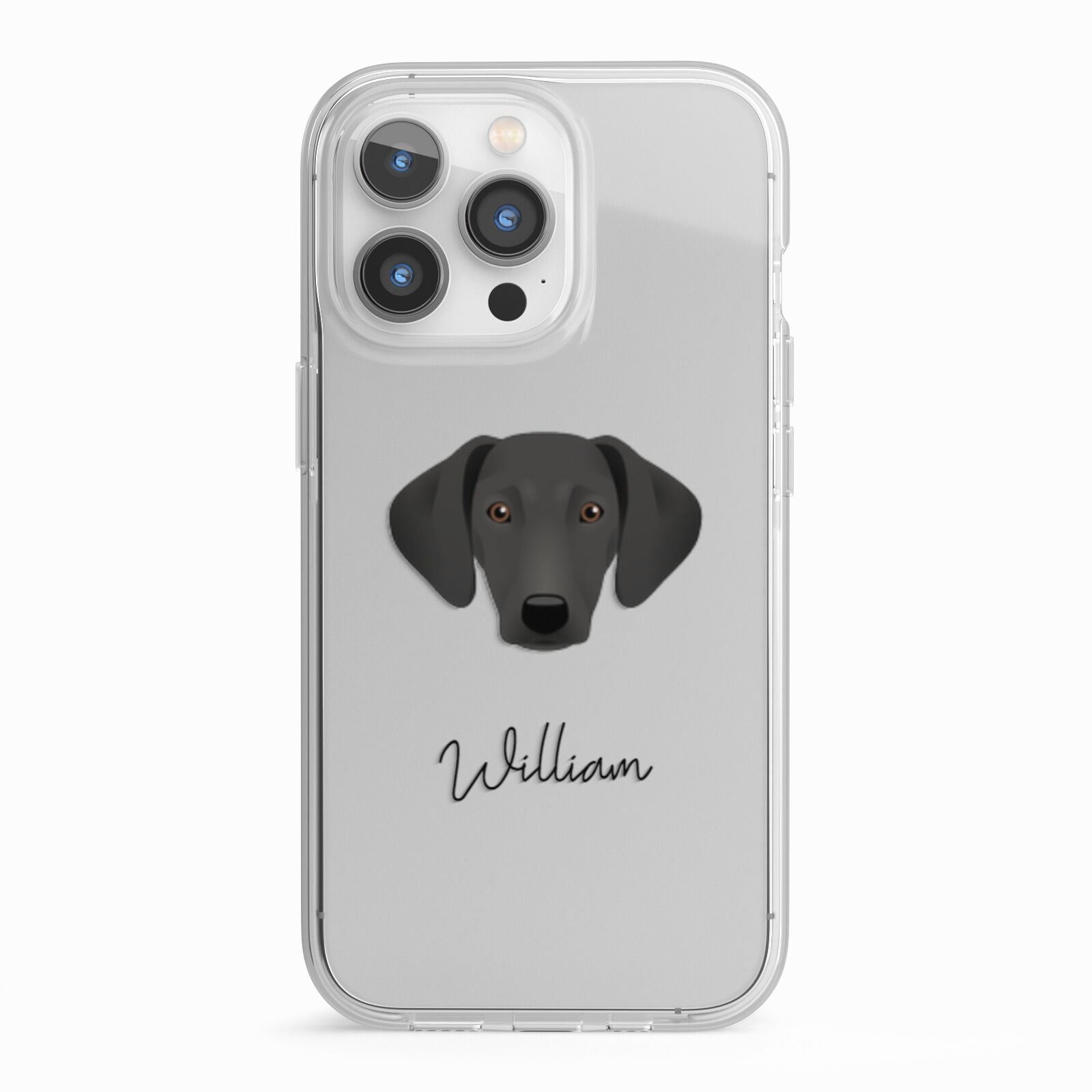 Greek Harehound Personalised iPhone 13 Pro TPU Impact Case with White Edges