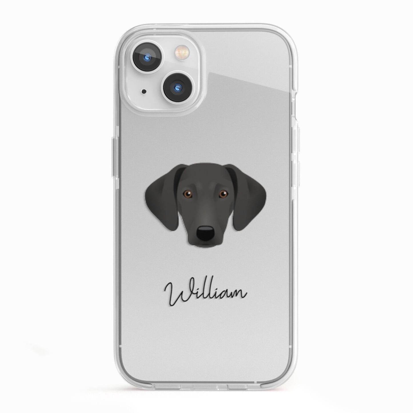 Greek Harehound Personalised iPhone 13 TPU Impact Case with White Edges