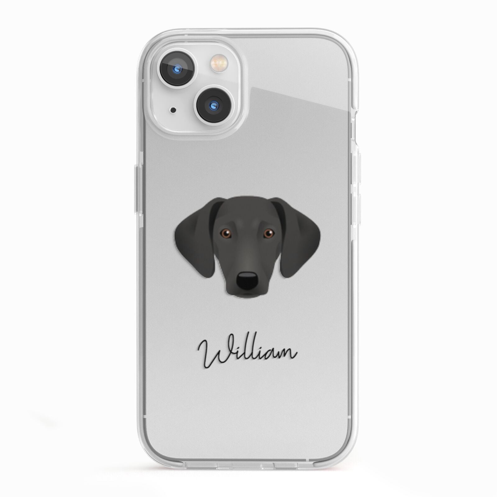 Greek Harehound Personalised iPhone 13 TPU Impact Case with White Edges
