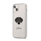 Greek Harehound Personalised iPhone 14 Plus Clear Tough Case Starlight Angled Image