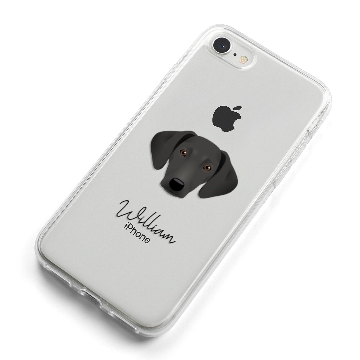 Greek Harehound Personalised iPhone 8 Bumper Case on Silver iPhone Alternative Image