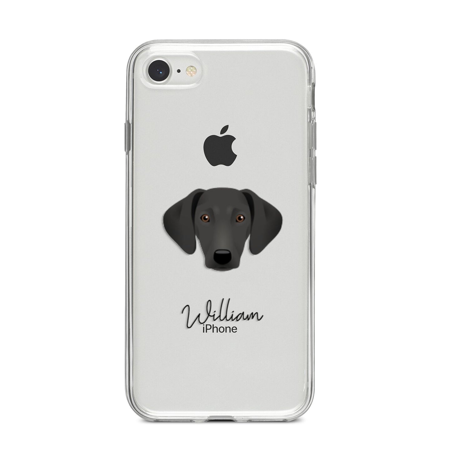 Greek Harehound Personalised iPhone 8 Bumper Case on Silver iPhone