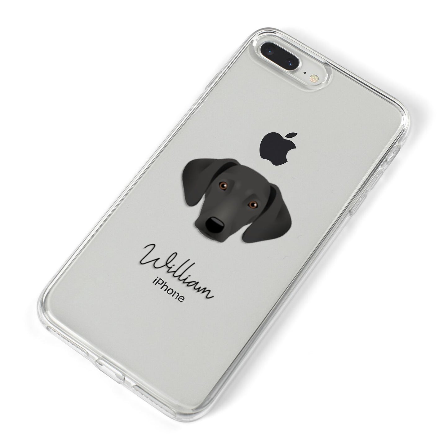 Greek Harehound Personalised iPhone 8 Plus Bumper Case on Silver iPhone Alternative Image