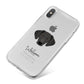 Greek Harehound Personalised iPhone X Bumper Case on Silver iPhone