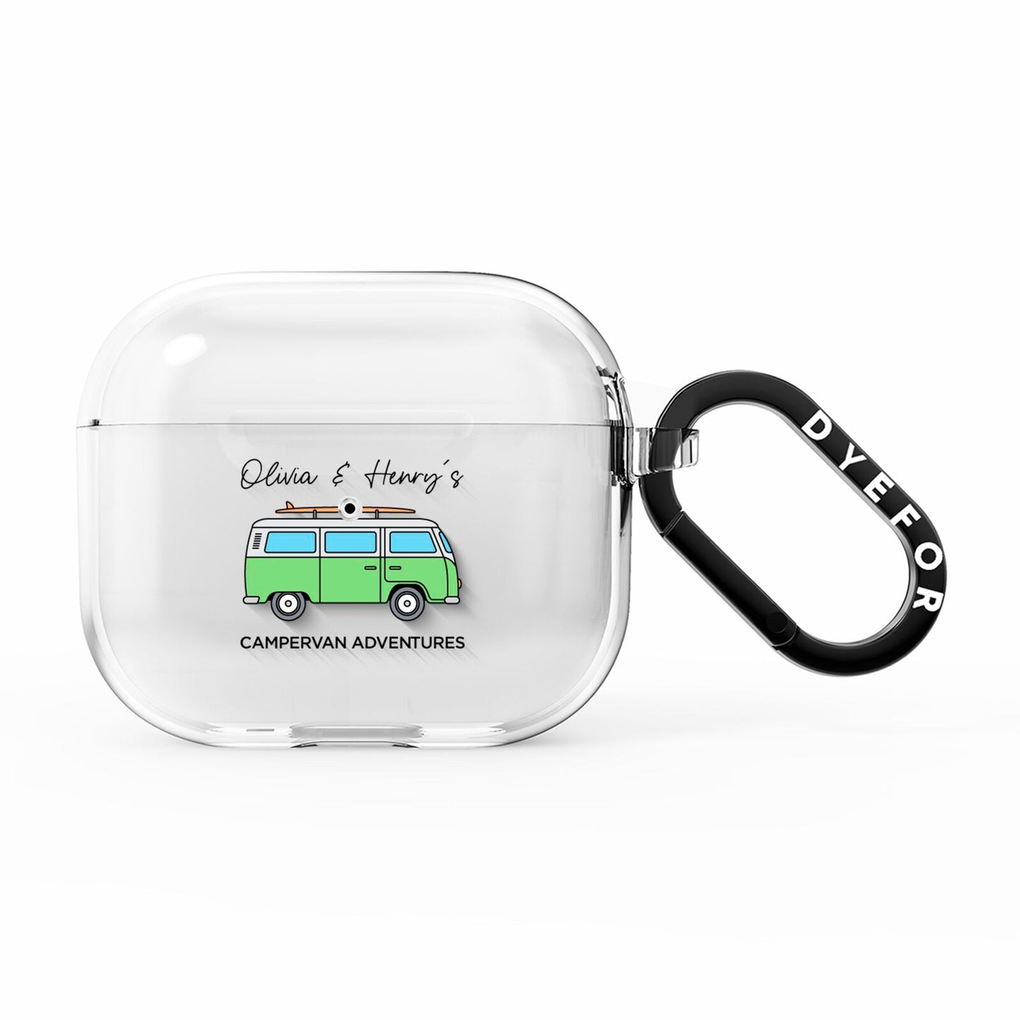Green Bespoke Campervan Adventures AirPods Clear Case 3rd Gen