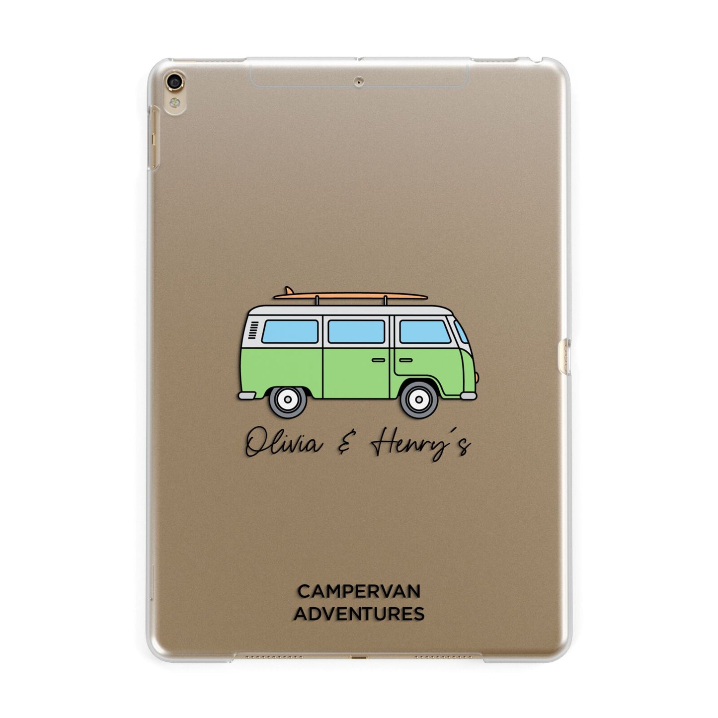 Green Bespoke Campervan Adventures Apple iPad Gold Case