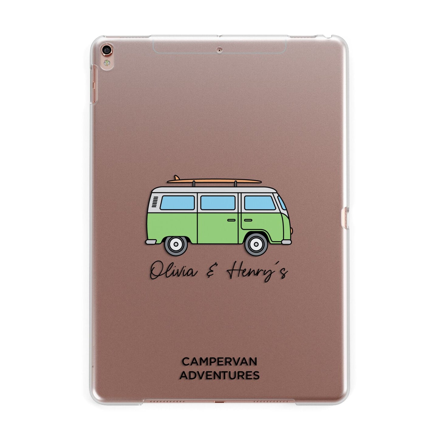 Green Bespoke Campervan Adventures Apple iPad Rose Gold Case
