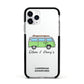 Green Bespoke Campervan Adventures Apple iPhone 11 Pro in Silver with Black Impact Case