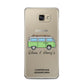 Green Bespoke Campervan Adventures Samsung Galaxy A5 2016 Case on gold phone
