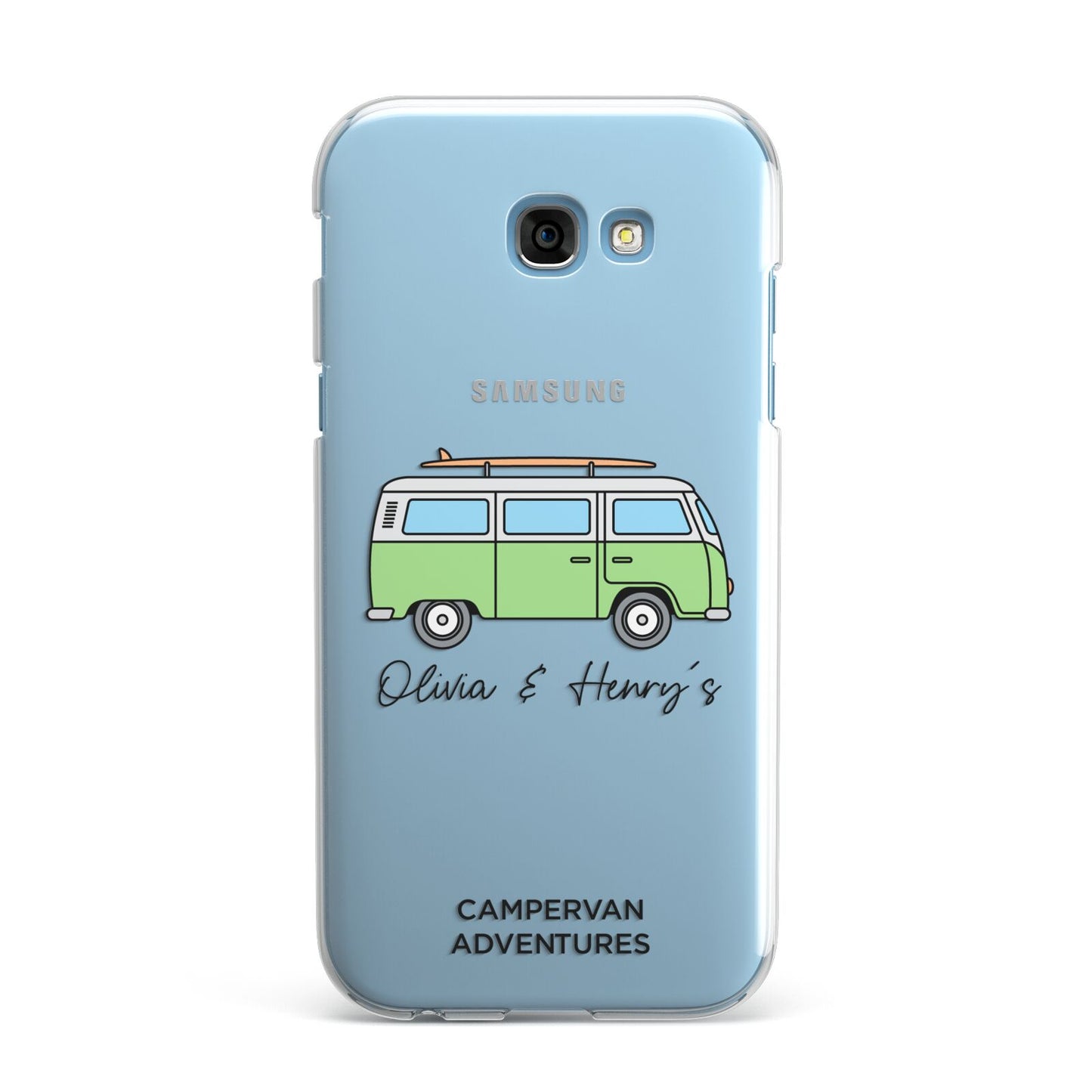 Green Bespoke Campervan Adventures Samsung Galaxy A7 2017 Case