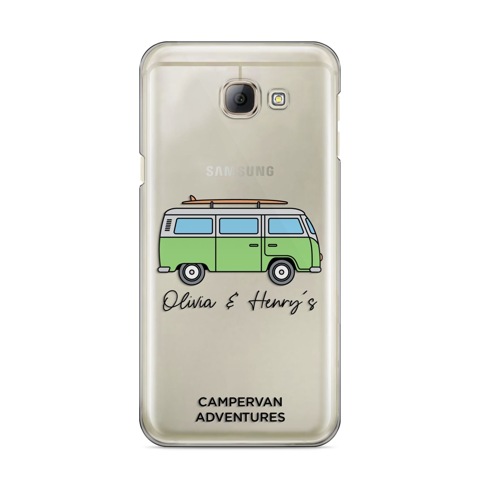 Green Bespoke Campervan Adventures Samsung Galaxy A8 2016 Case