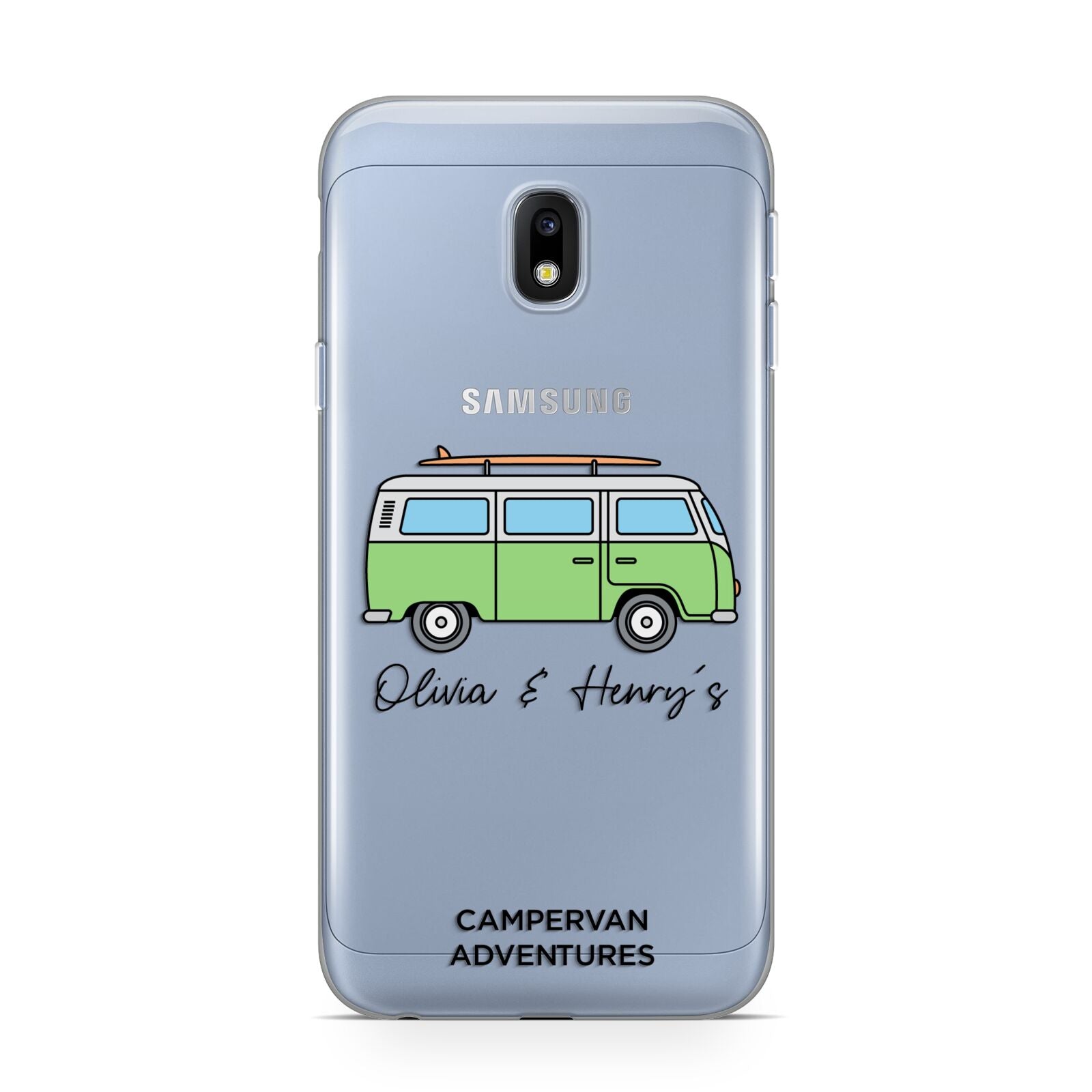 Green Bespoke Campervan Adventures Samsung Galaxy J3 2017 Case