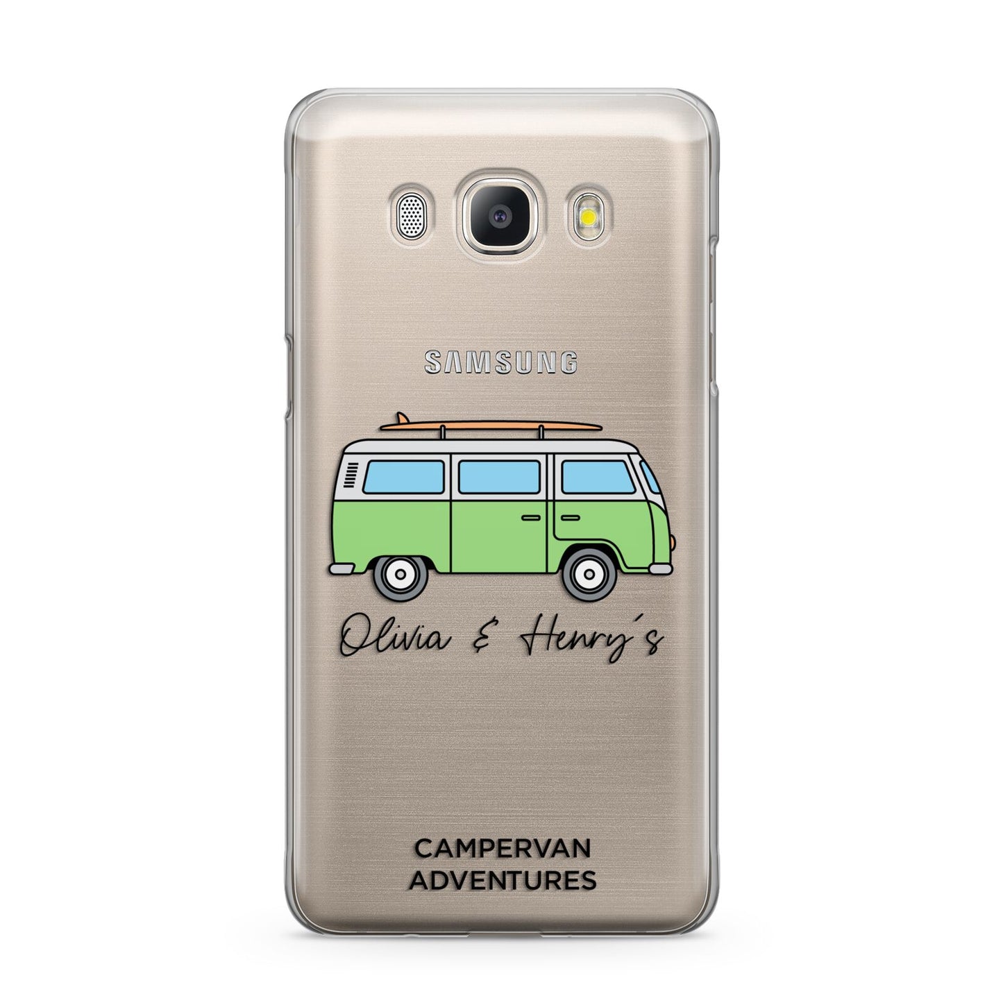 Green Bespoke Campervan Adventures Samsung Galaxy J5 2016 Case