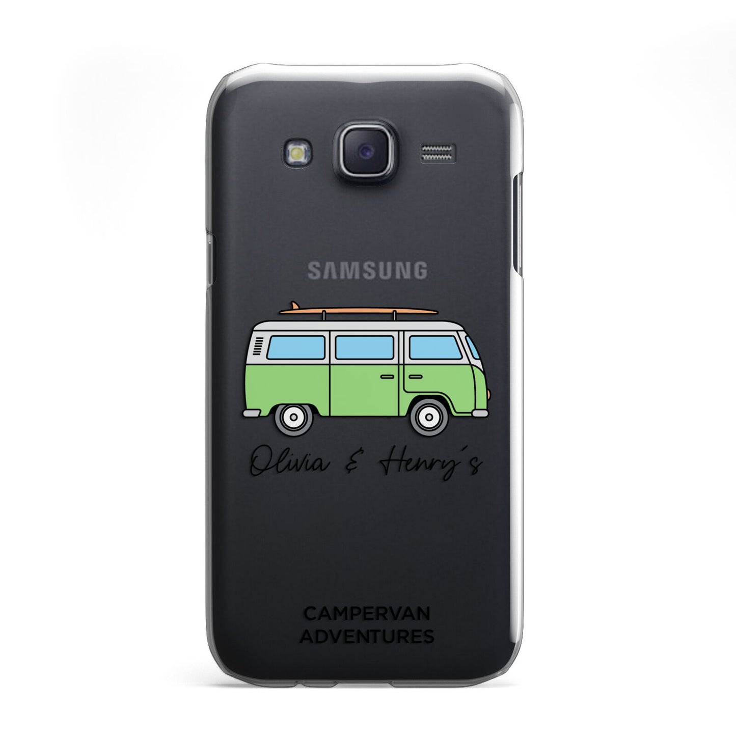 Green Bespoke Campervan Adventures Samsung Galaxy J5 Case