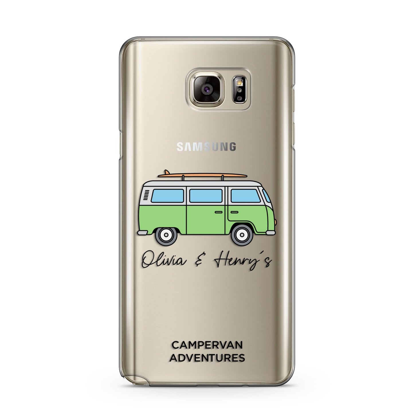 Green Bespoke Campervan Adventures Samsung Galaxy Note 5 Case