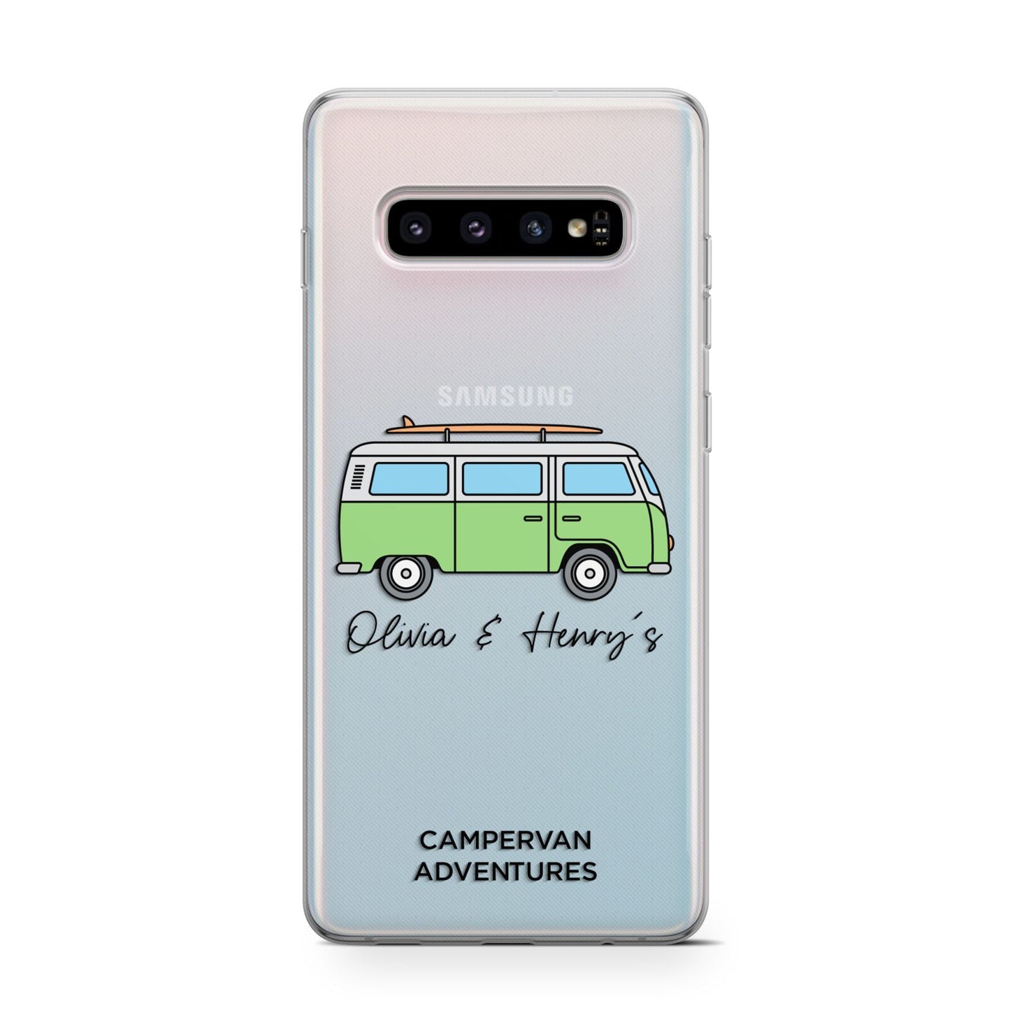 Green Bespoke Campervan Adventures Samsung Galaxy S10 Case