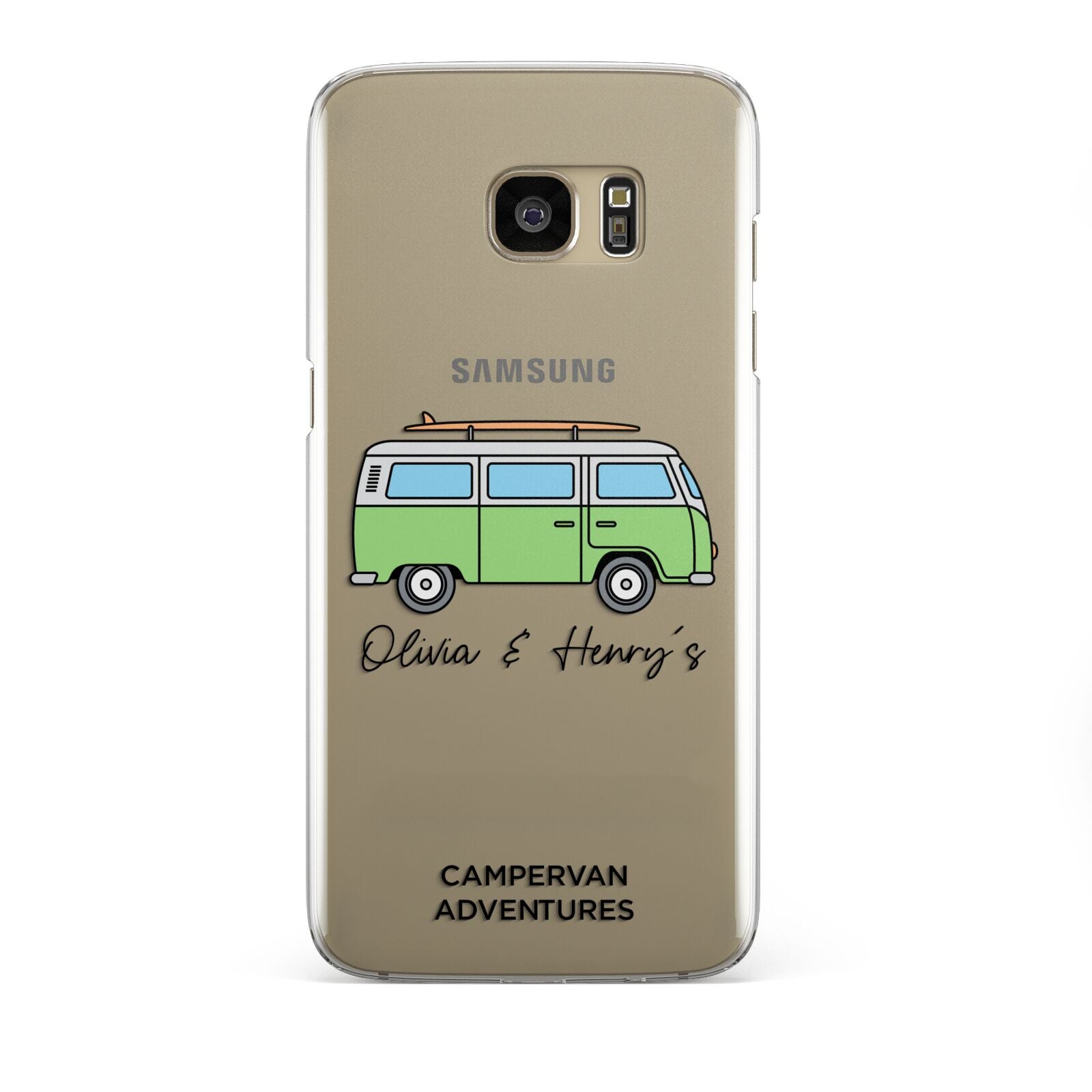 Green Bespoke Campervan Adventures Samsung Galaxy S7 Edge Case