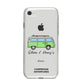 Green Bespoke Campervan Adventures iPhone 8 Bumper Case on Silver iPhone