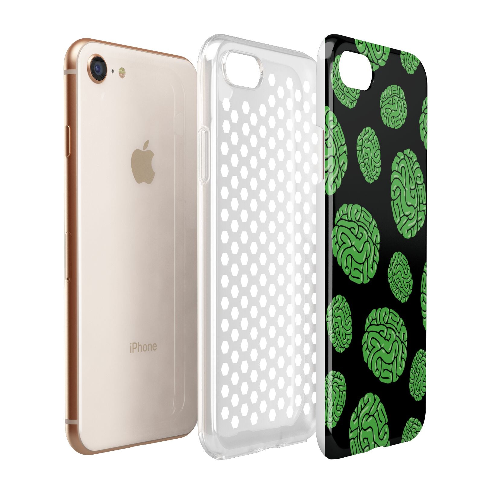 Green Brains Apple iPhone 7 8 3D Tough Case Expanded View