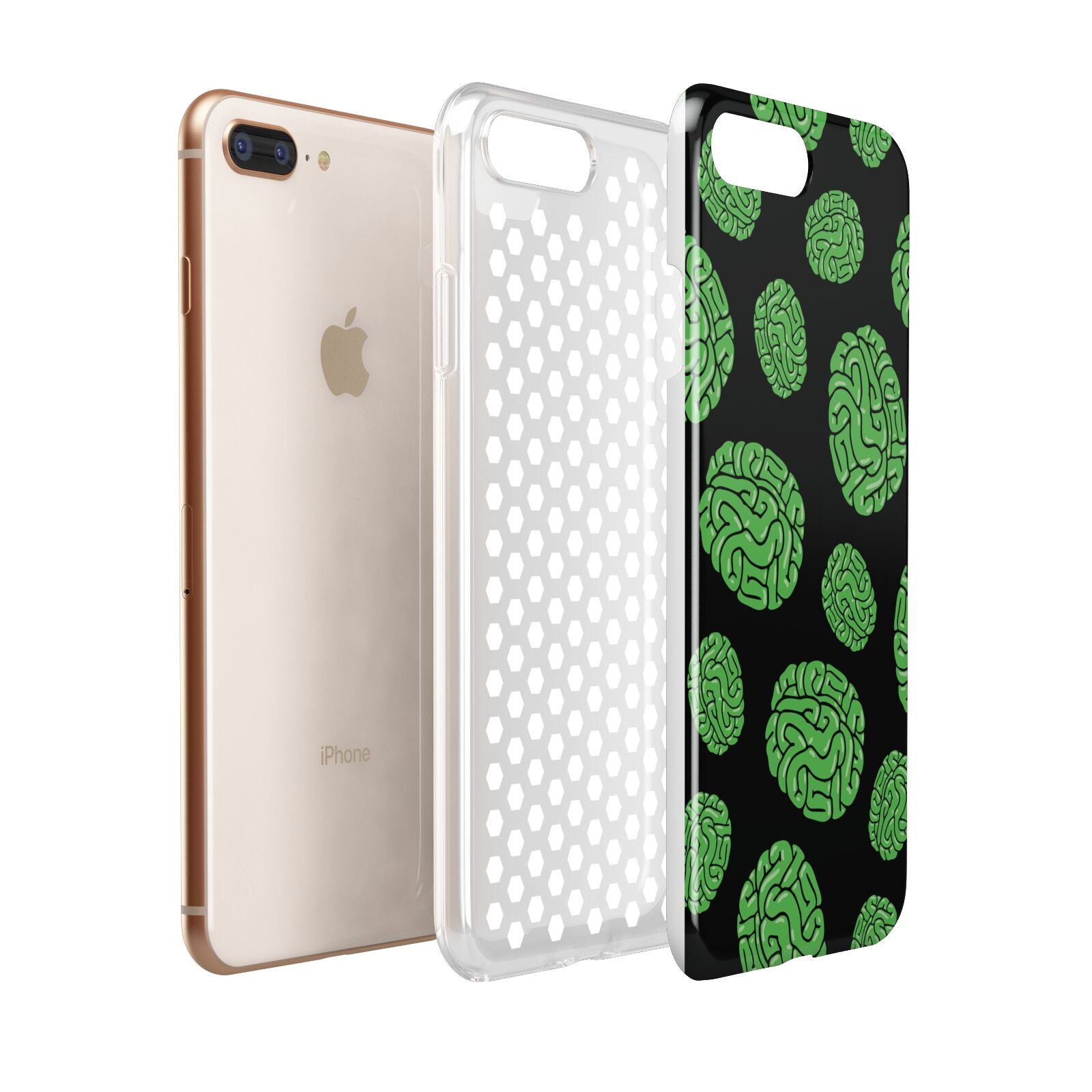 Green Brains Apple iPhone 7 8 Plus 3D Tough Case Expanded View