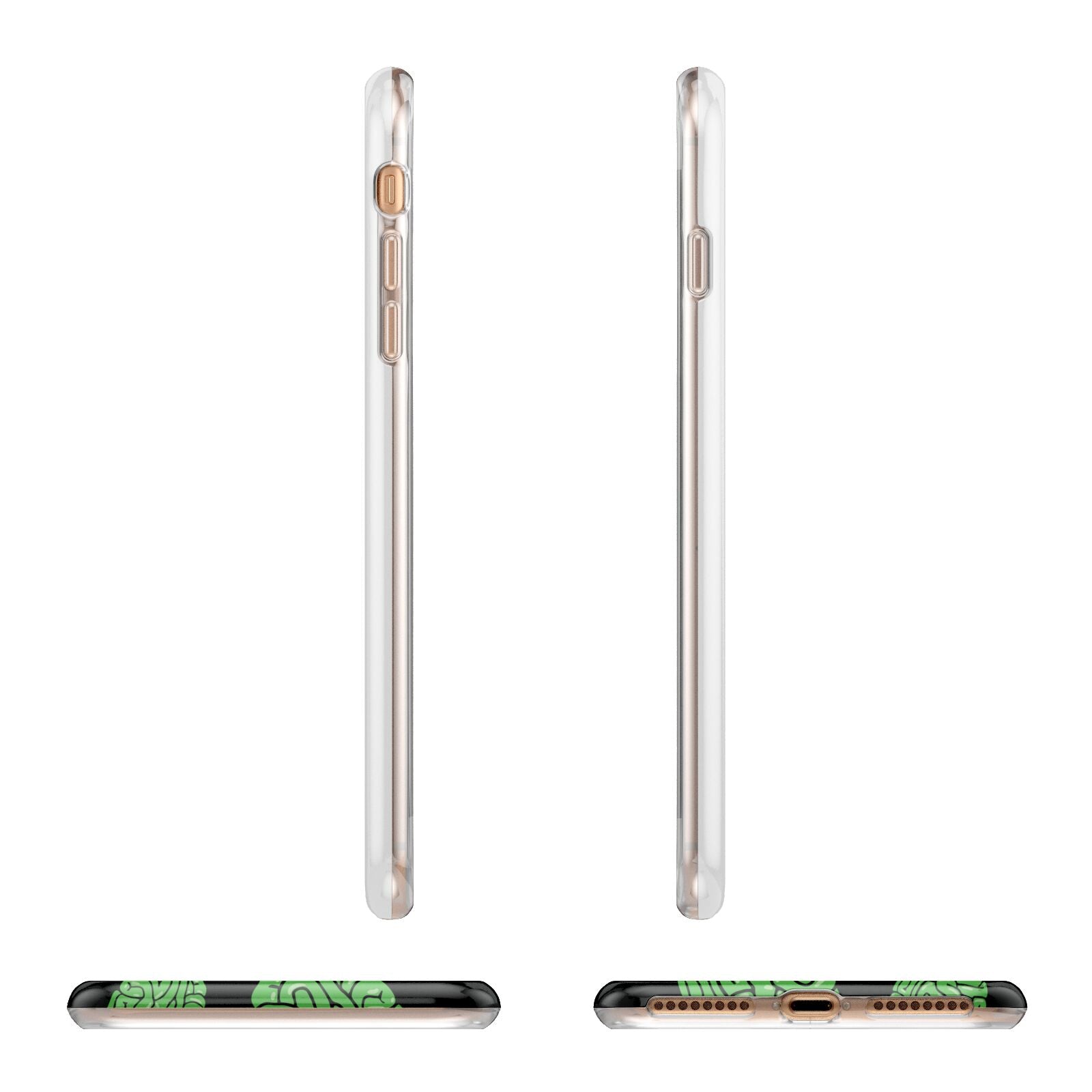 Green Brains Apple iPhone 7 8 Plus 3D Wrap Tough Case Alternative Image Angles