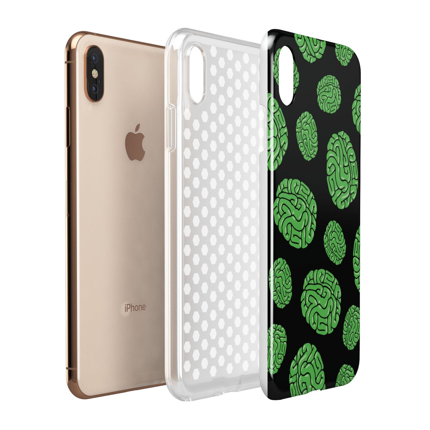 Green Brains Apple iPhone Xs Max 3D Tough Case Expanded View