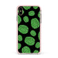 Green Brains Apple iPhone Xs Max Impact Case Pink Edge on Gold Phone