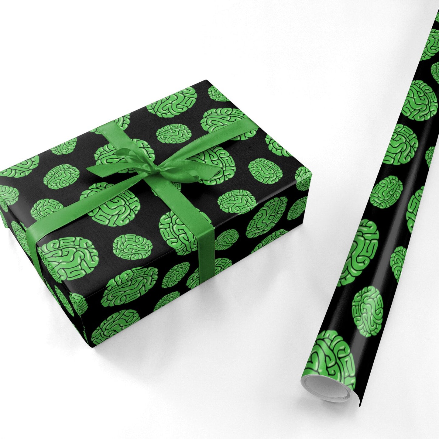 Green Brains Personalised Wrapping Paper