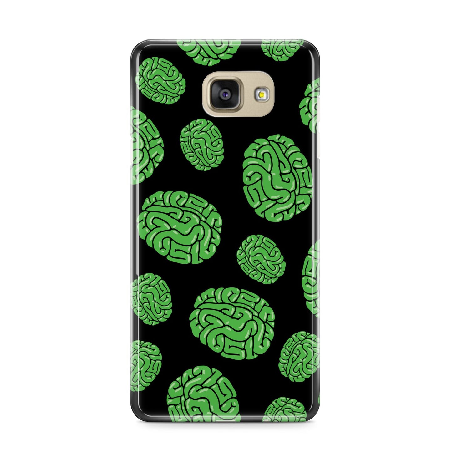 Green Brains Samsung Galaxy A9 2016 Case on gold phone