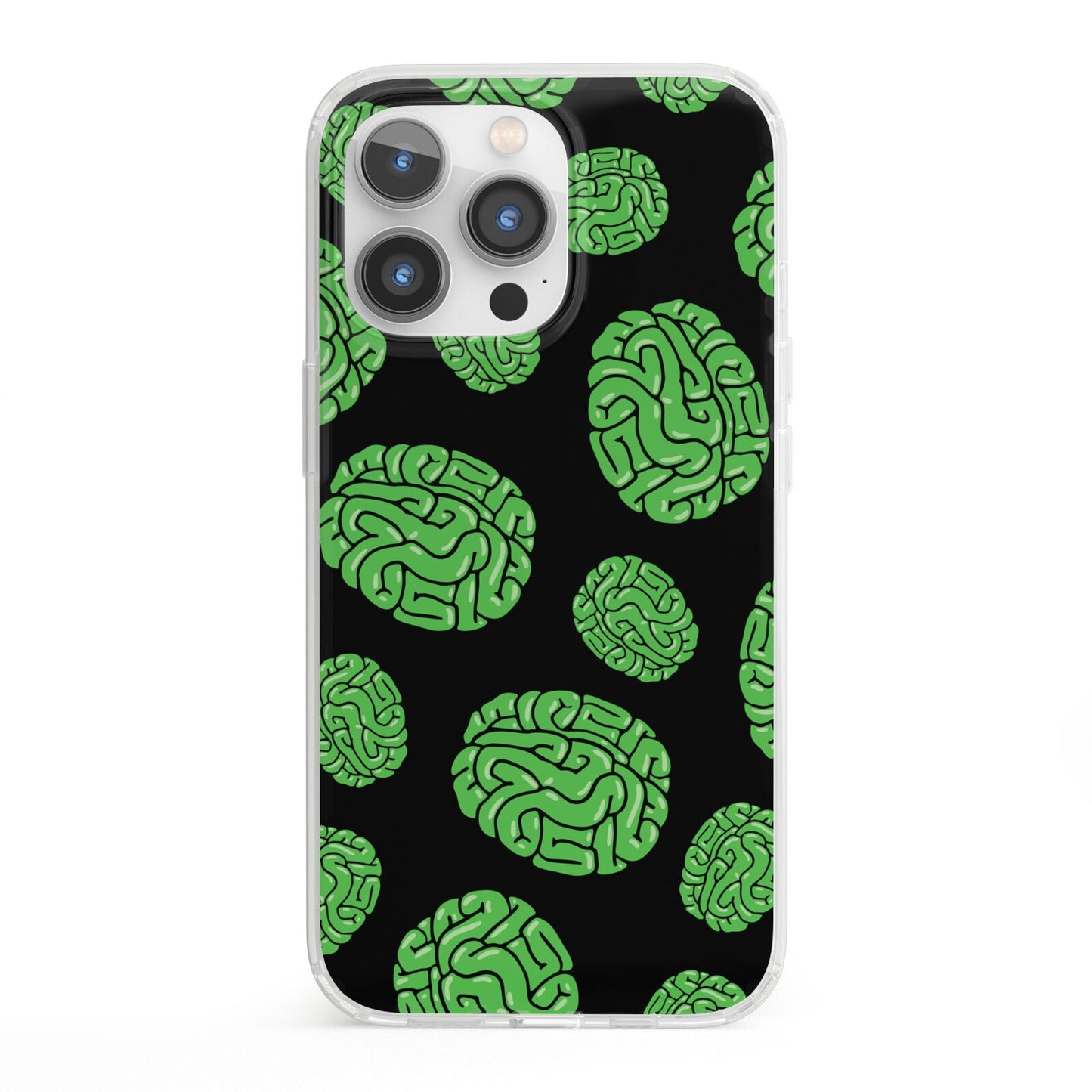Green Brains iPhone 13 Pro Clear Bumper Case