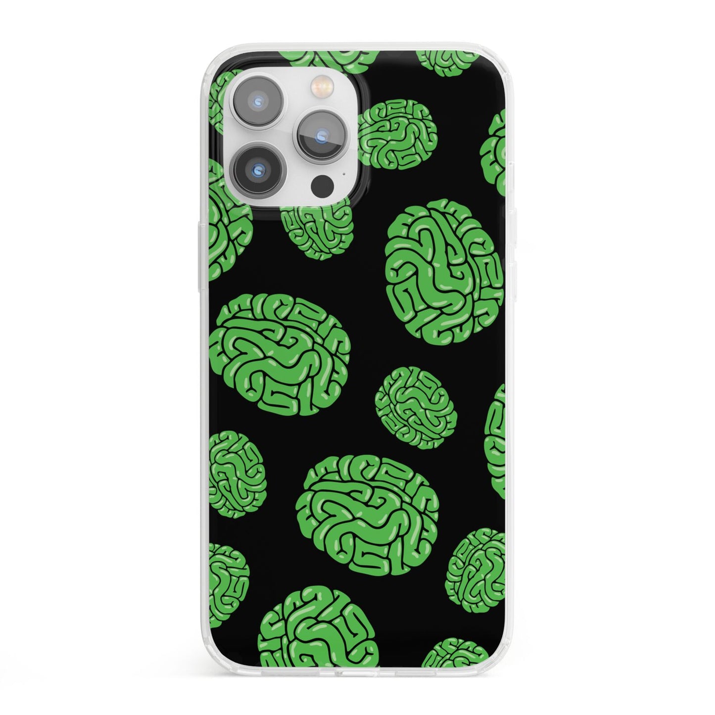 Green Brains iPhone 13 Pro Max Clear Bumper Case