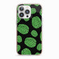 Green Brains iPhone 13 Pro TPU Impact Case with Pink Edges