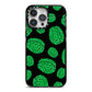 Green Brains iPhone 14 Pro Max Black Impact Case on Silver phone
