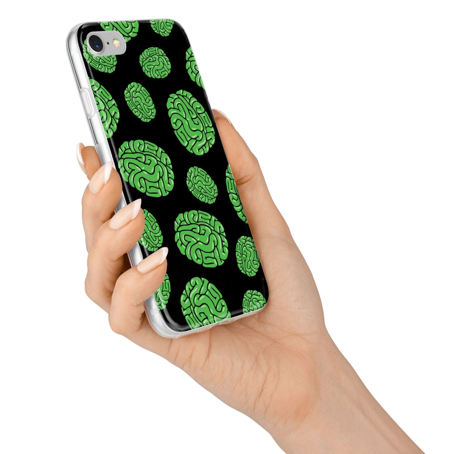 Green Brains iPhone 7 Bumper Case on Silver iPhone Alternative Image