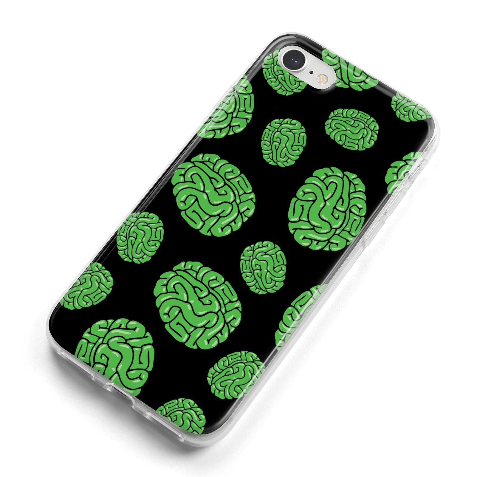 Green Brains iPhone 8 Bumper Case on Silver iPhone Alternative Image