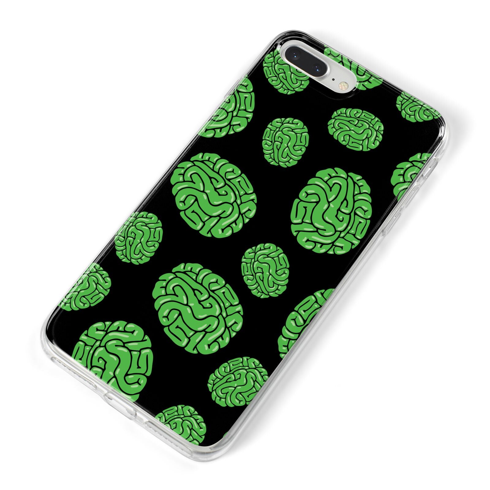 Green Brains iPhone 8 Plus Bumper Case on Silver iPhone Alternative Image