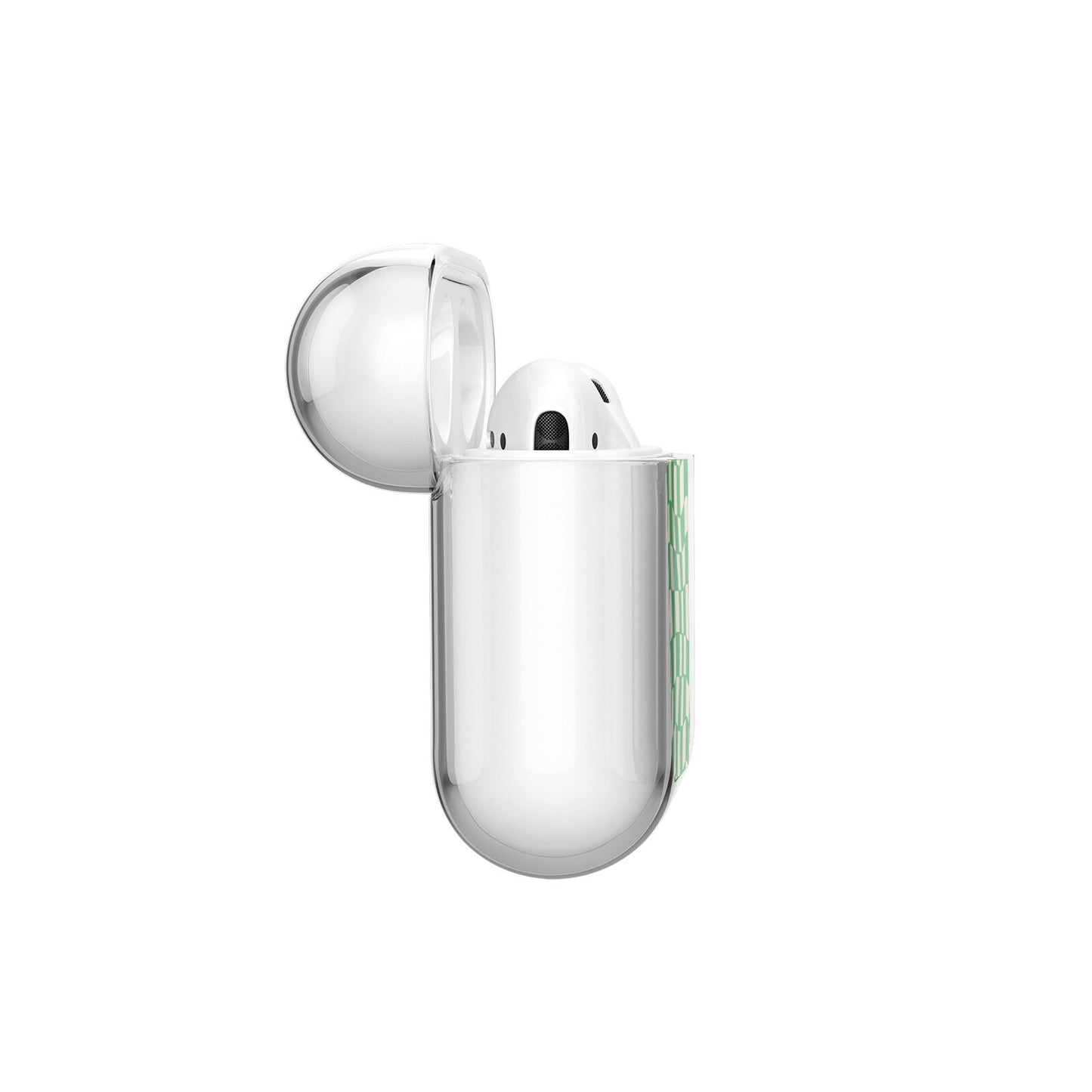 Green Check AirPods Case Side Angle