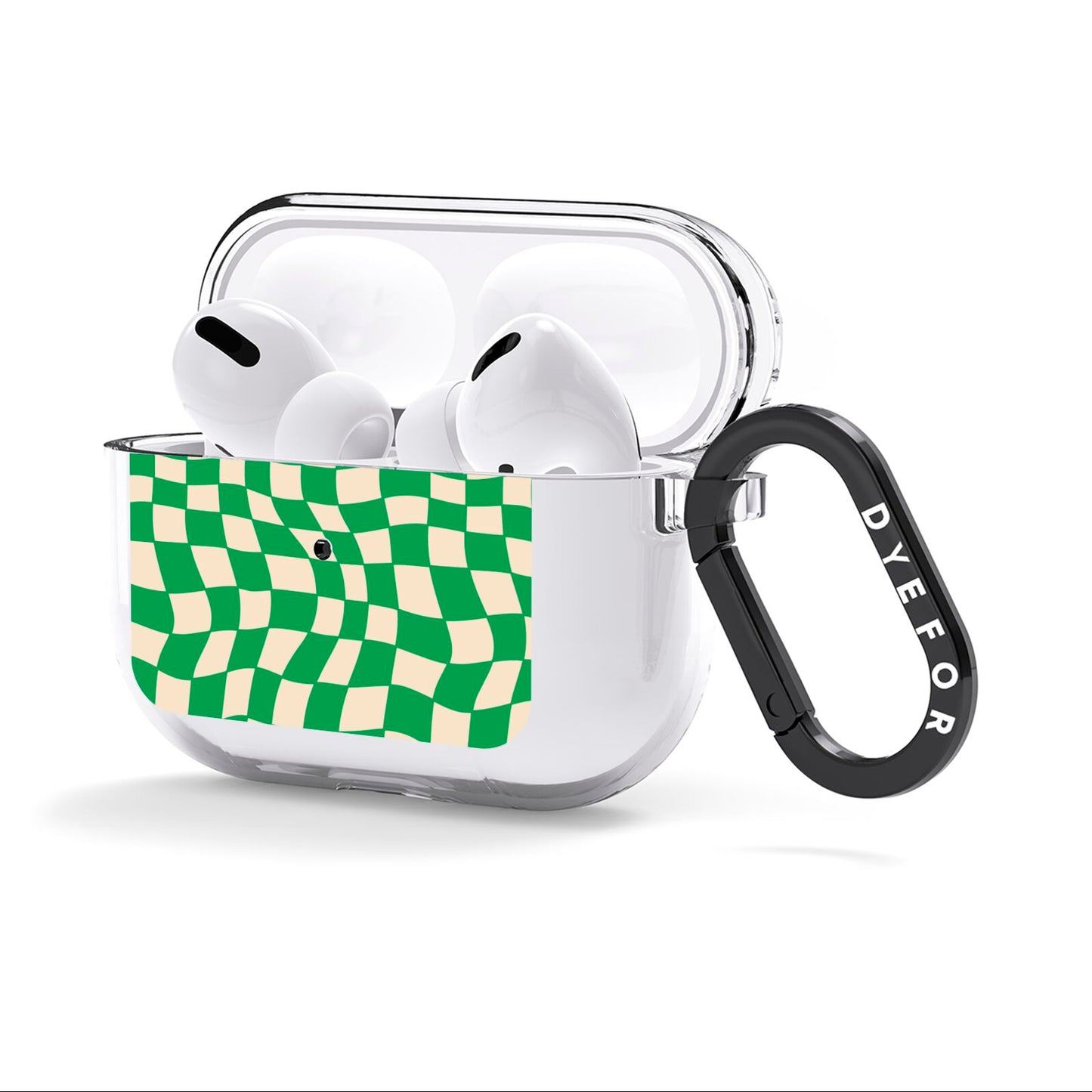 Green Check AirPods Clear Case 3rd Gen Side Image