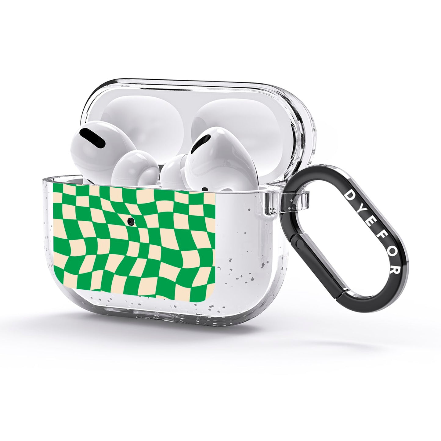 Green Check AirPods Glitter Case 3rd Gen Side Image