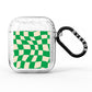 Green Check AirPods Glitter Case